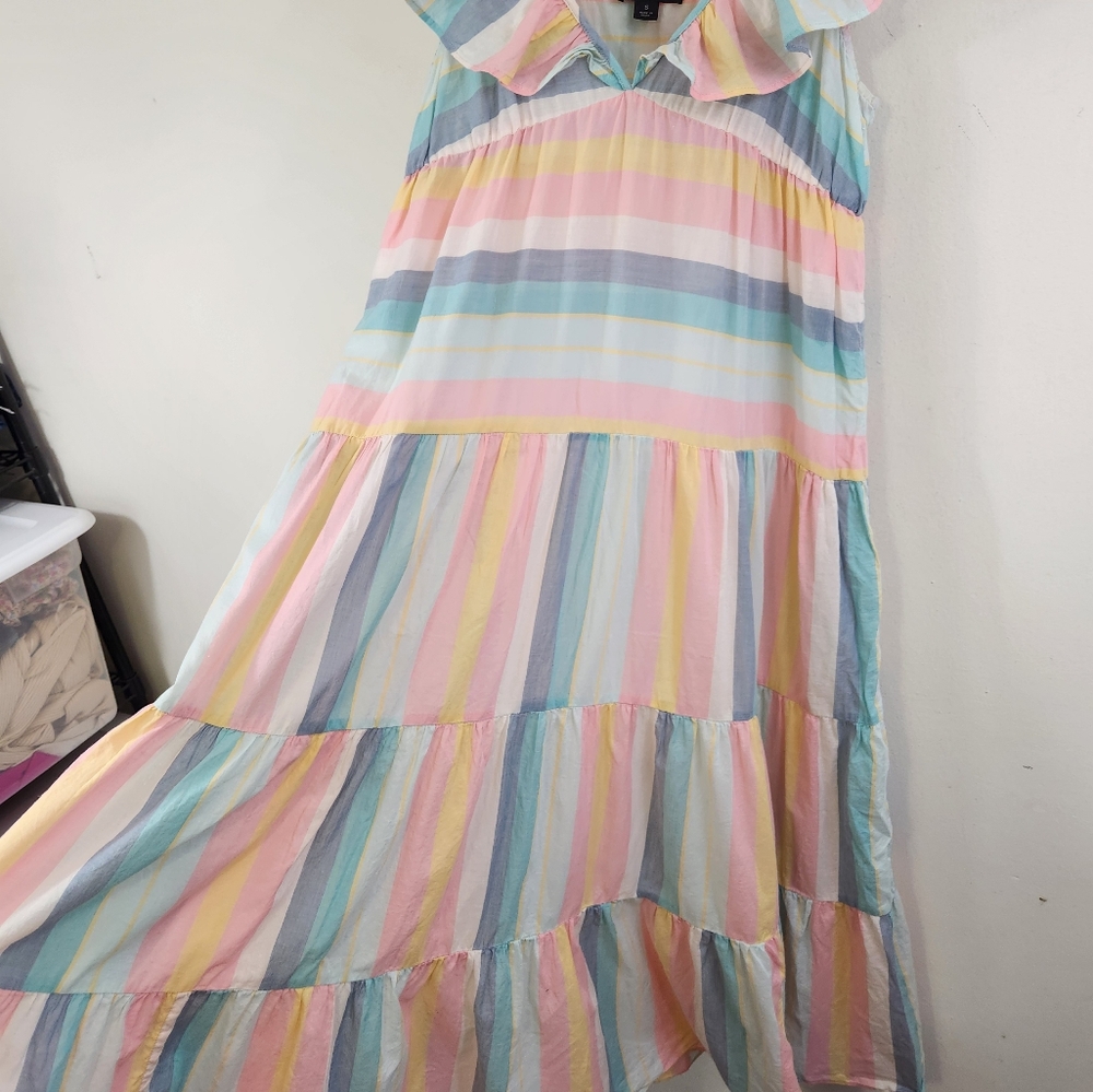 J.crew Stripe Midi Dress - Picture 5 of 8
